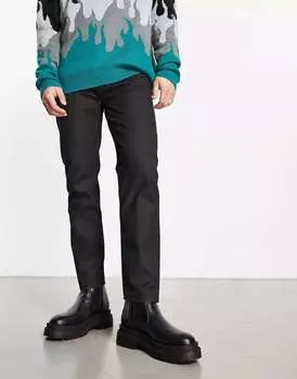 Укороченные джинсы AllSaints Dean черного цвета с покрытием