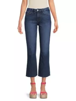 Укороченные джинсы Bootcut со средней посадкой Frame, цвет Hallam