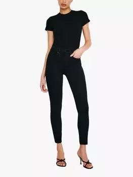 Укороченные джинсы для хороших ног Good American, черный