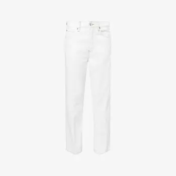 Укороченные джинсы Frame прямые с высокой посадкой, белый