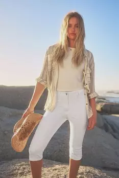 Укороченные джинсы-капри Next, белый