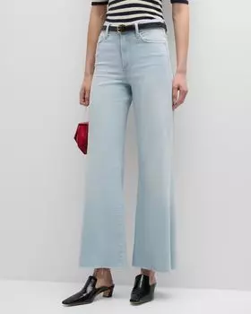 Укороченные джинсы Le Palazzo с необработанным краем FRAME, цвет Clarity