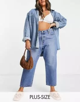 Укороченные джинсы Levi's Plus 501 цвета индиго