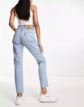Укороченные джинсы Levi's 501 светло-голубого цвета
