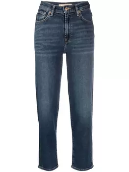Укороченные джинсы Malia с завышенной талией 7 For All Mankind, синий