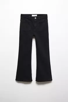 Укороченные джинсы Mango, черный