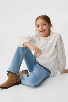 Укороченные джинсы Mango, синий