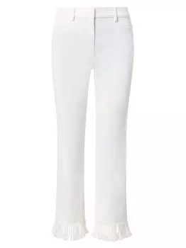 Укороченные джинсы Marcy с бахромой Akris punto, кремовый