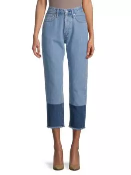 Укороченные джинсы Maya с высокой посадкой Rag & Bone, индиго