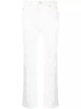 Укороченные джинсы прямого кроя AMI Paris, белый