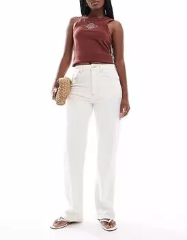 Укороченные джинсы прямого кроя ASOS DESIGN цвета экрю