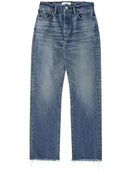 Укороченные джинсы прямого кроя Moussy Vintage, синий