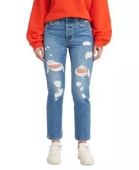 Укороченные джинсы прямого кроя с высокой посадкой 501 Levi's