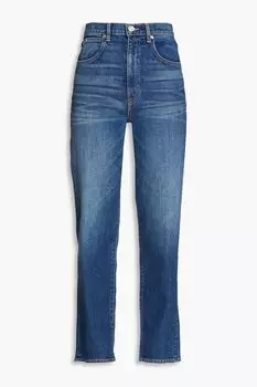 Укороченные джинсы прямого кроя с высокой посадкой London SLVRLAKE, синий