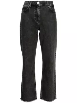 Укороченные джинсы с бахромой IRO, черный