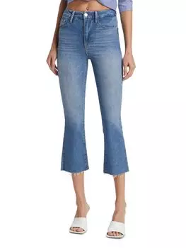 Укороченные джинсы с очень высокой посадкой Frame, цвет Deep Water