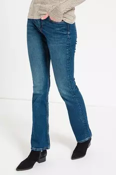 Укороченные джинсы с потертым эффектом Esprit, синий