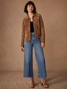 Укороченные джинсы с широкими штанинами Mint Velvet, цвет Indigo