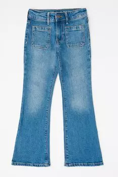 Укороченные джинсы с высокой талией Gap, синий