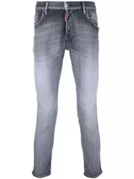 Укороченные джинсы с заниженной талией DSQUARED2, черный