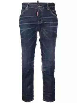 Укороченные джинсы с заниженной талией DSQUARED2, синий
