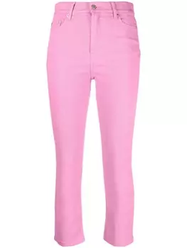 Укороченные джинсы с завышенной талией AMI Paris, розовый