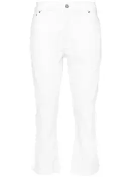 Укороченные джинсы с завышенной талией Mugler, белый