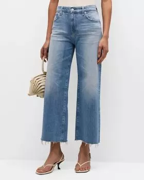 Укороченные джинсы Saige широкого кроя AG Jeans, цвет 22 Years Palma