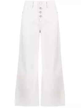 Укороченные джинсы широкого кроя FRAME, белый