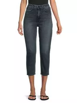 Укороченные джинсы-сигареты nina с высокой посадкой rag &amp; bone Grey