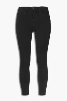 Укороченные джинсы скинни 24 Hour с высокой посадкой FRAME, черный