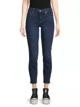 Укороченные джинсы скинни 7 For All Mankind, цвет Rinsed Indigo