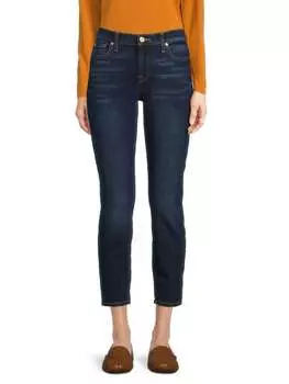 Укороченные джинсы-скинни 7 For All Mankind со средней посадкой Gwenevere, aspen
