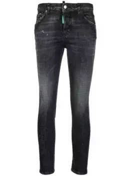 Укороченные джинсы скинни DSQUARED2, черный