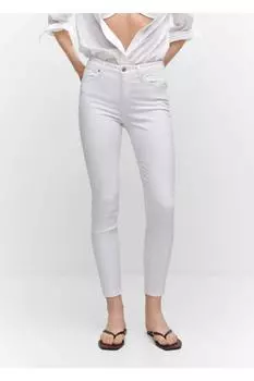 Укороченные джинсы скинни Mango, белый