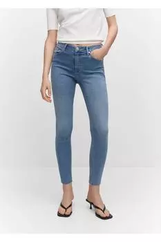 Укороченные джинсы скинни Mango, синий
