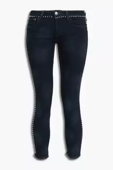 Укороченные джинсы скинни Nanex с заклепками и низкой посадкой IRO, черный