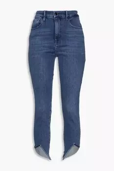 Укороченные джинсы скинни с выцветшей талией Good Waist GOOD AMERICAN, синий