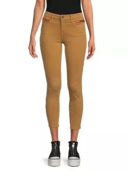 Укороченные джинсы скинни со средней посадкой Etienne Marcel, горчица