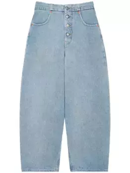 Укороченные джинсы средней посадки MM6 Maison Margiela, синий