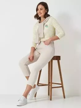 Укороченные джинсы-стрейч Crew Clothing, бежевый