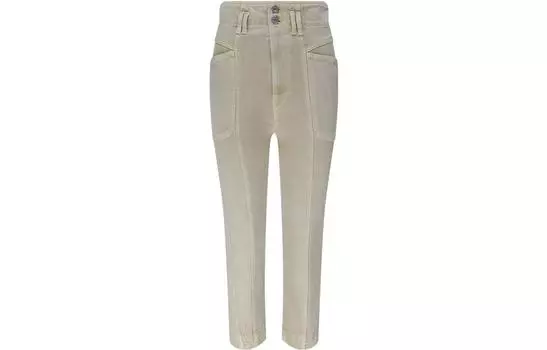Укороченные джинсы toile с высокой талией ISABEL MARANT, бежевый