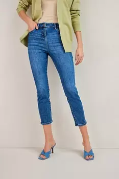 Укороченные джинсы узкого кроя Next, синий