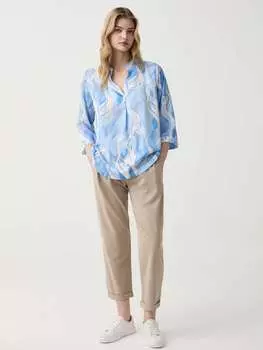 Укороченные джоггеры с вытачками и отворотами Hybrid, цвет light beige