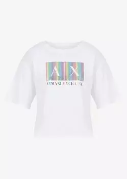 Укороченные футболка Armani Exchange, белый