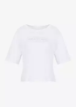 Укороченные футболка Armani Exchange, белый