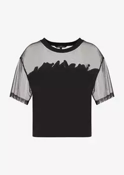 Укороченные футболка Armani Exchange, черный