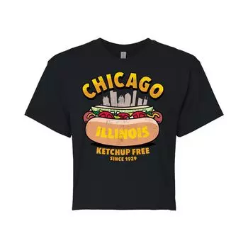 Укороченные футболки с рисунком Chicago для юниоров Licensed Character, черный