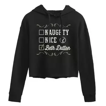 Укороченные худи с графическим рисунком для юниоров Yellowstone Beth Dutton Christmas List Licensed Character
