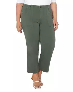 Укороченные карго-брюки Liverpool Los Angeles Plus, зеленый